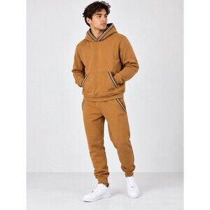 UGG Tasman Men's Hoodie Joggers Tracksuit Set Small Chestnut Brown Fleece